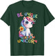 Baby Unicorn with Flowers Be Unique Like Nicorns Daughter T-Shirt - T-Shirt | Forest