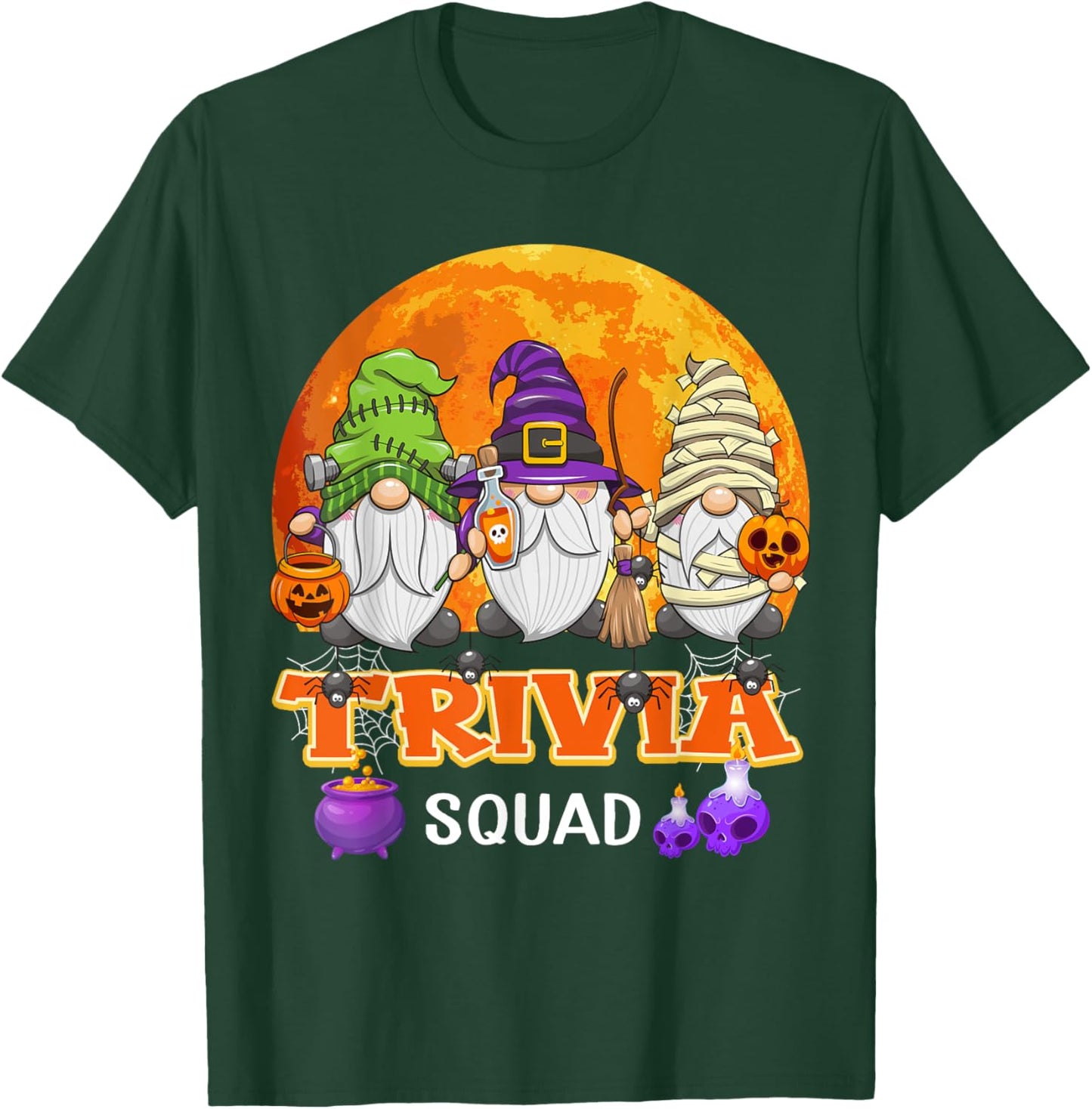 Trivia Squad Halloween Trivia Host Gnome Matching T-Shirt - T-Shirt | Forest
