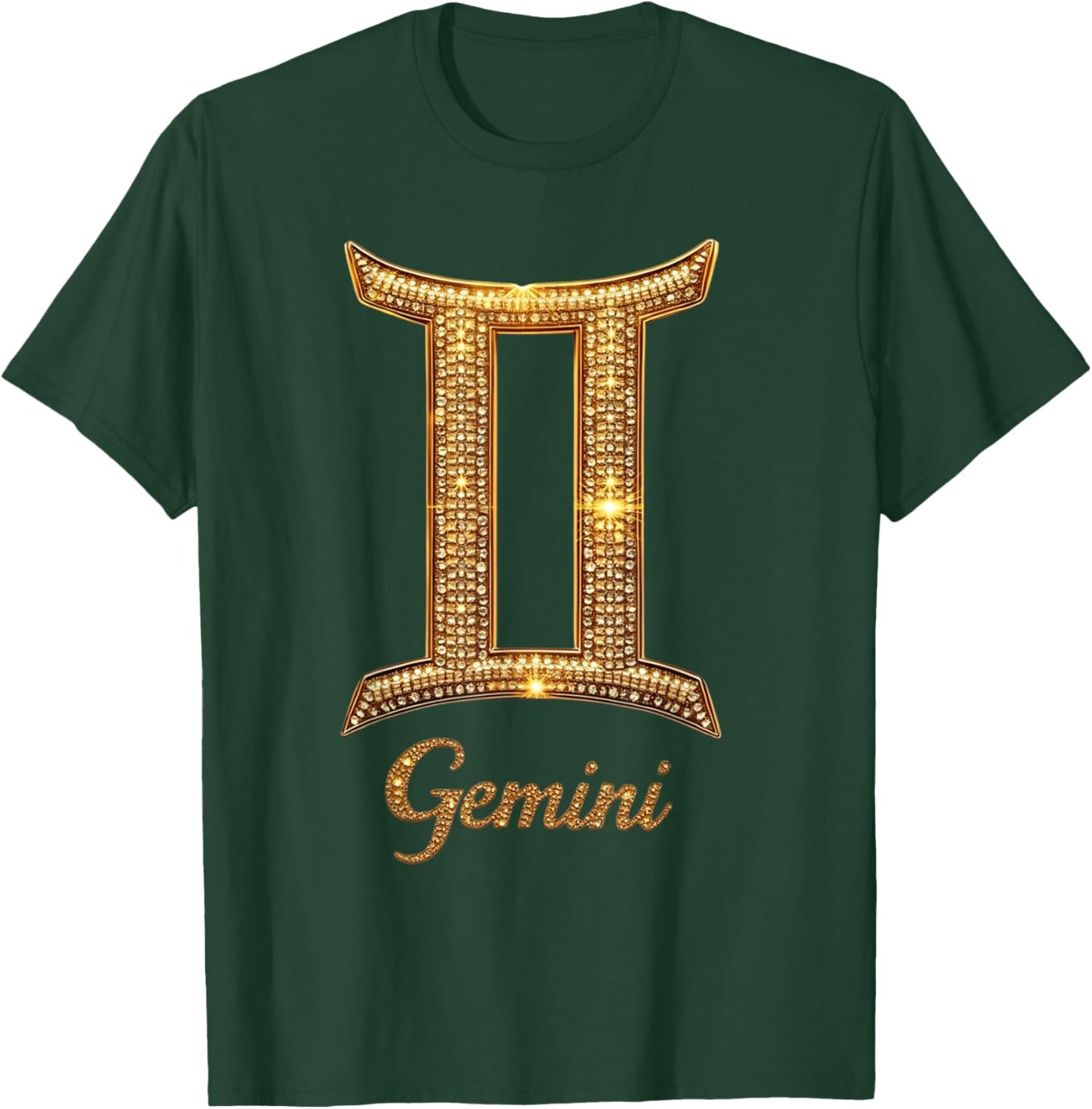 Fancy Gold and Diamond Gemini Gift T-Shirt - T-Shirt | Forest