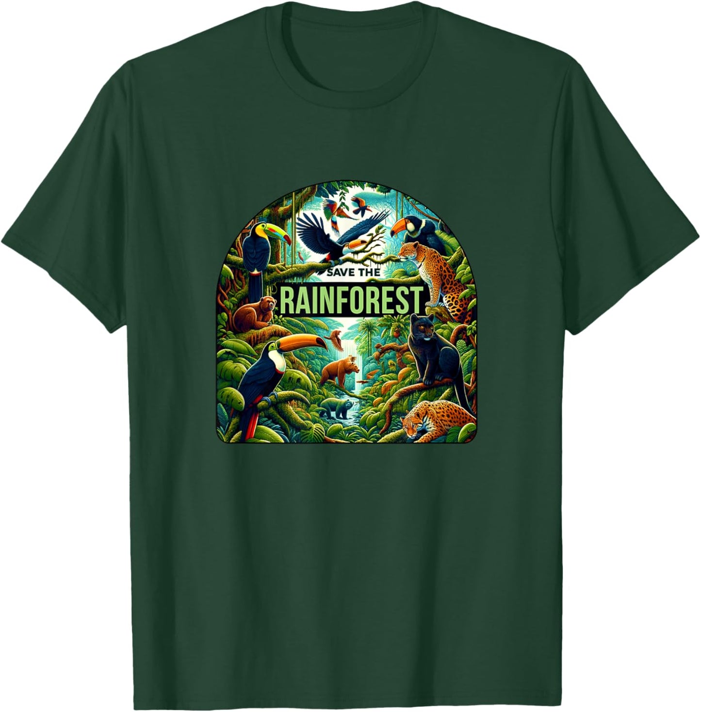Save The Rainforest - Protect Wildlife Eco Conservation T-Shirt - T-Shirt | Forest