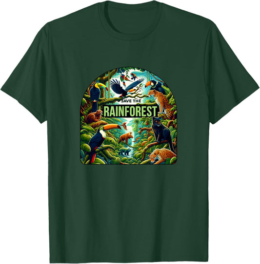 Save The Rainforest - Protect Wildlife Eco Conservation T-Shirt - T-Shirt | Forest