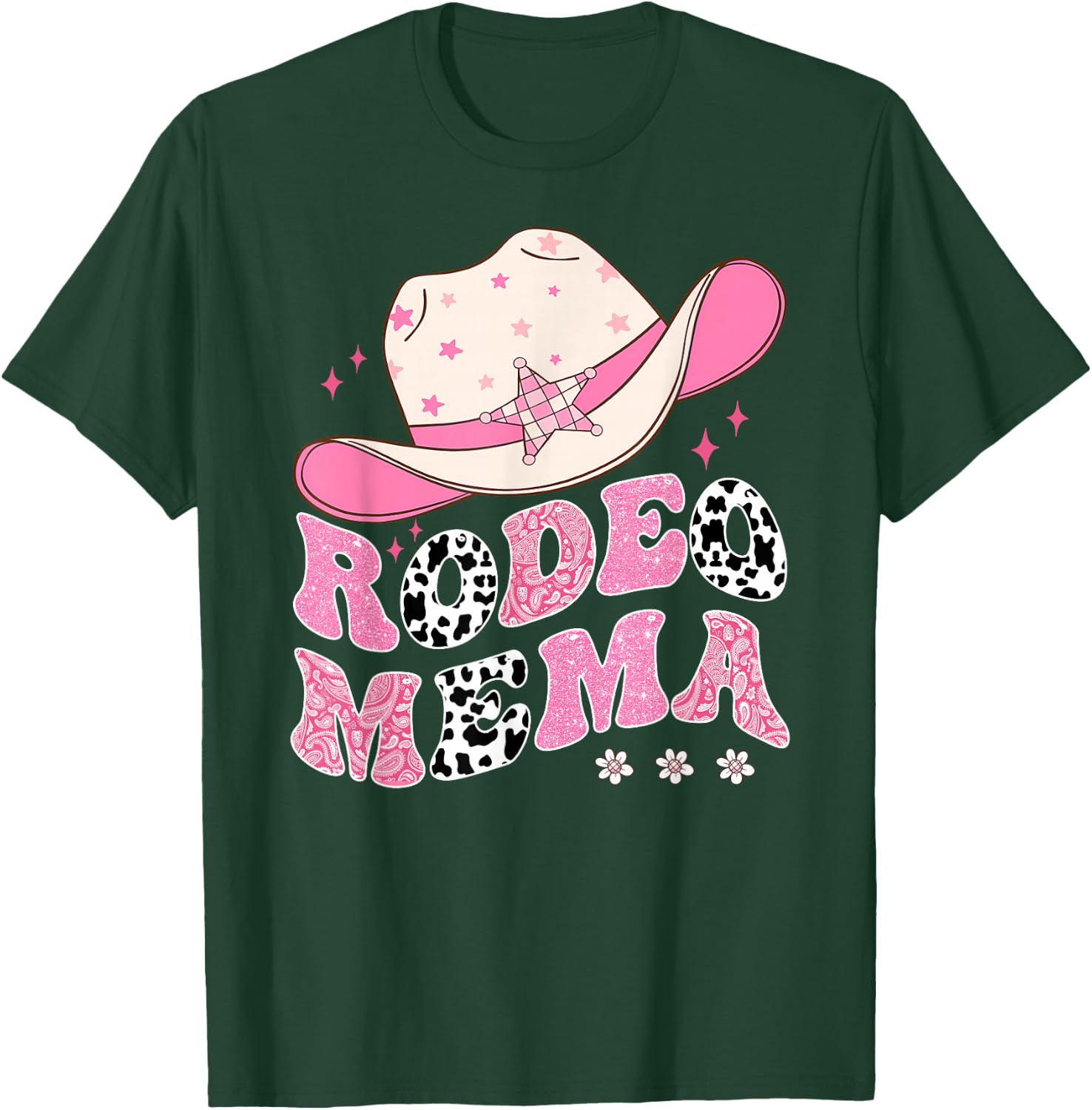 Rodeo Mema Pink CowGirl 1St Birthday Family Matching T-Shirt - T-Shirt | Forest