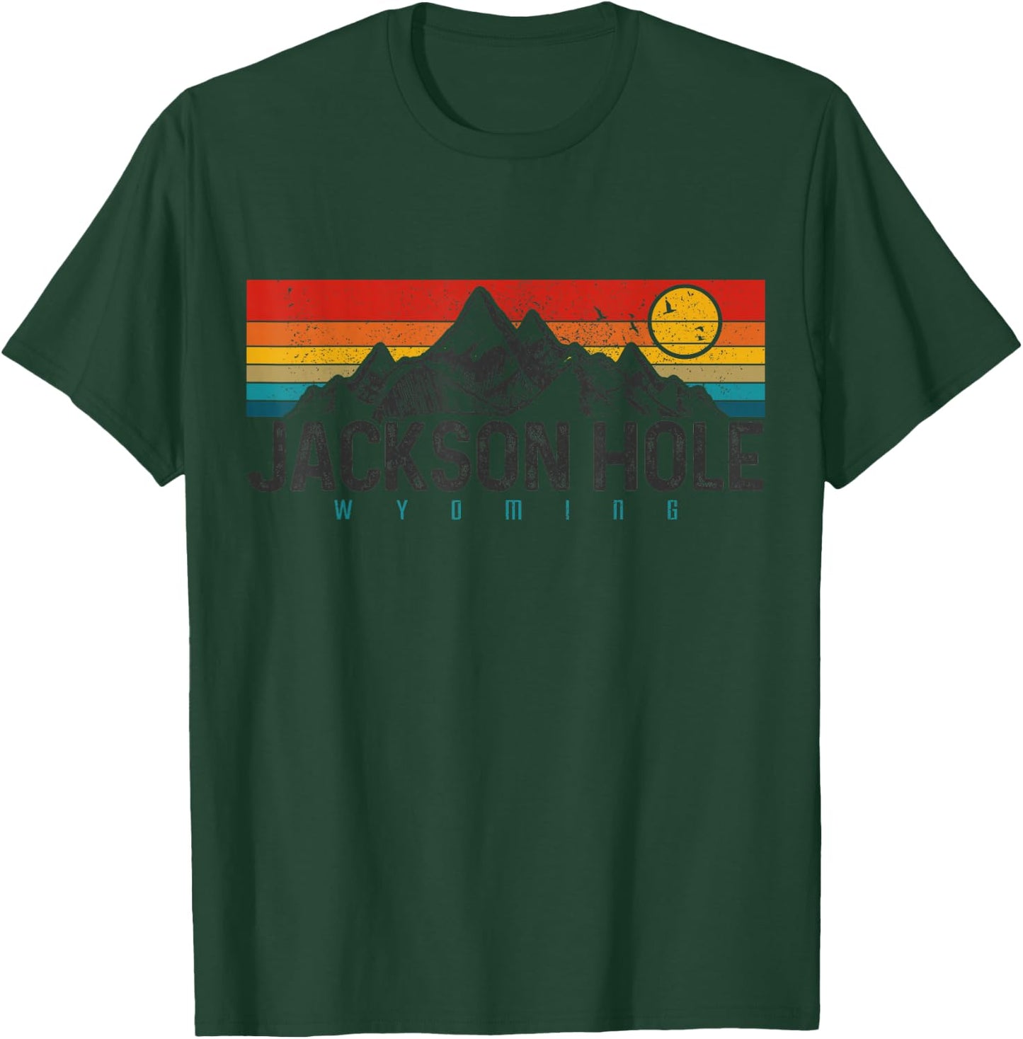 Jackson Hole Vintage Wyoming Mountains Pride Gift T-Shirt - T-Shirt | Forest