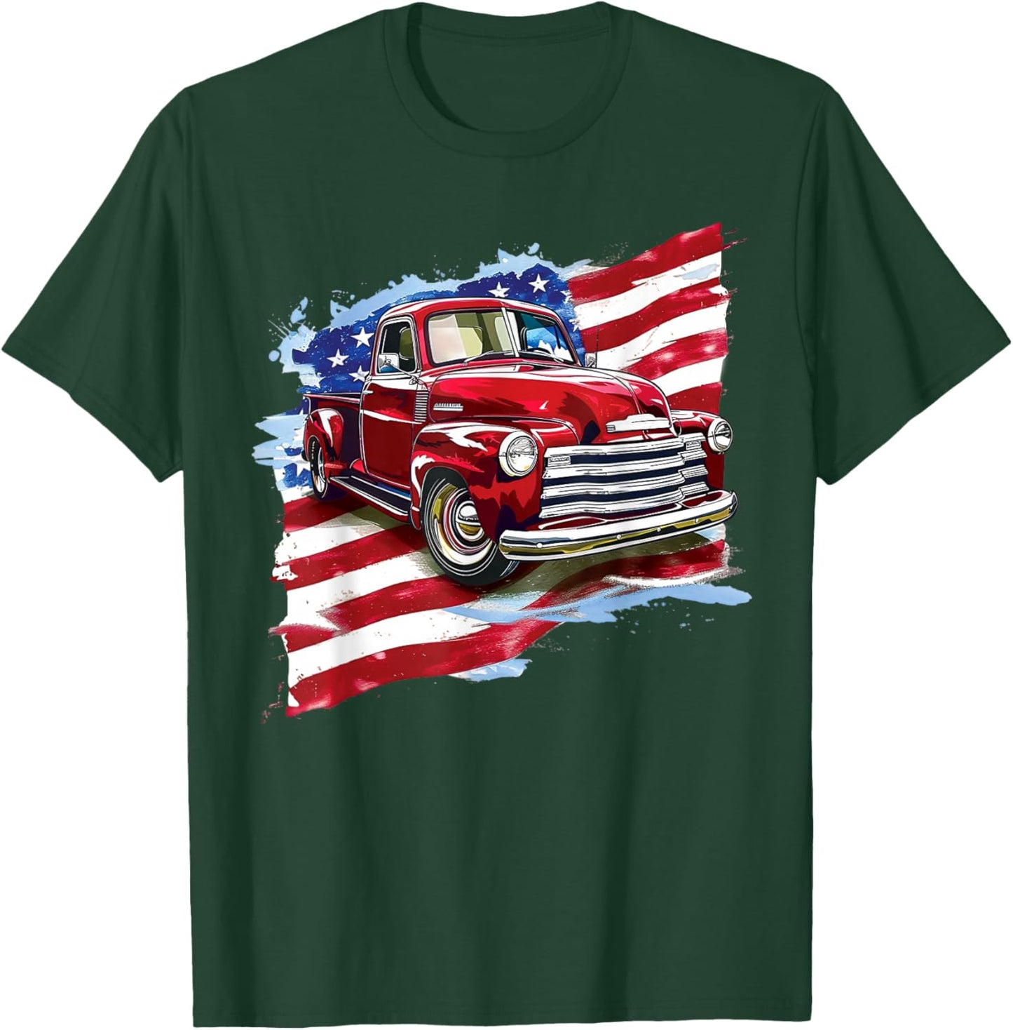 Vintage Pick Up Truck T-Shirt - T-Shirt | Forest