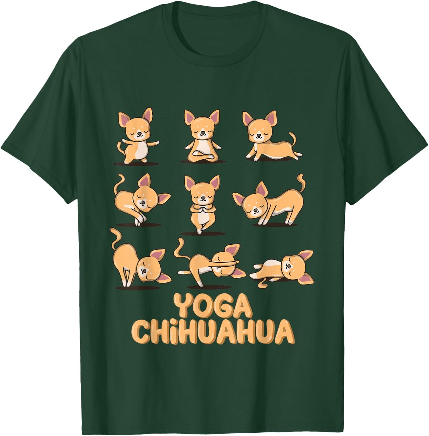 Chihuahua yoga shirt Chihuahua yoga pose meditation T-Shirt - T-Shirt | Forest