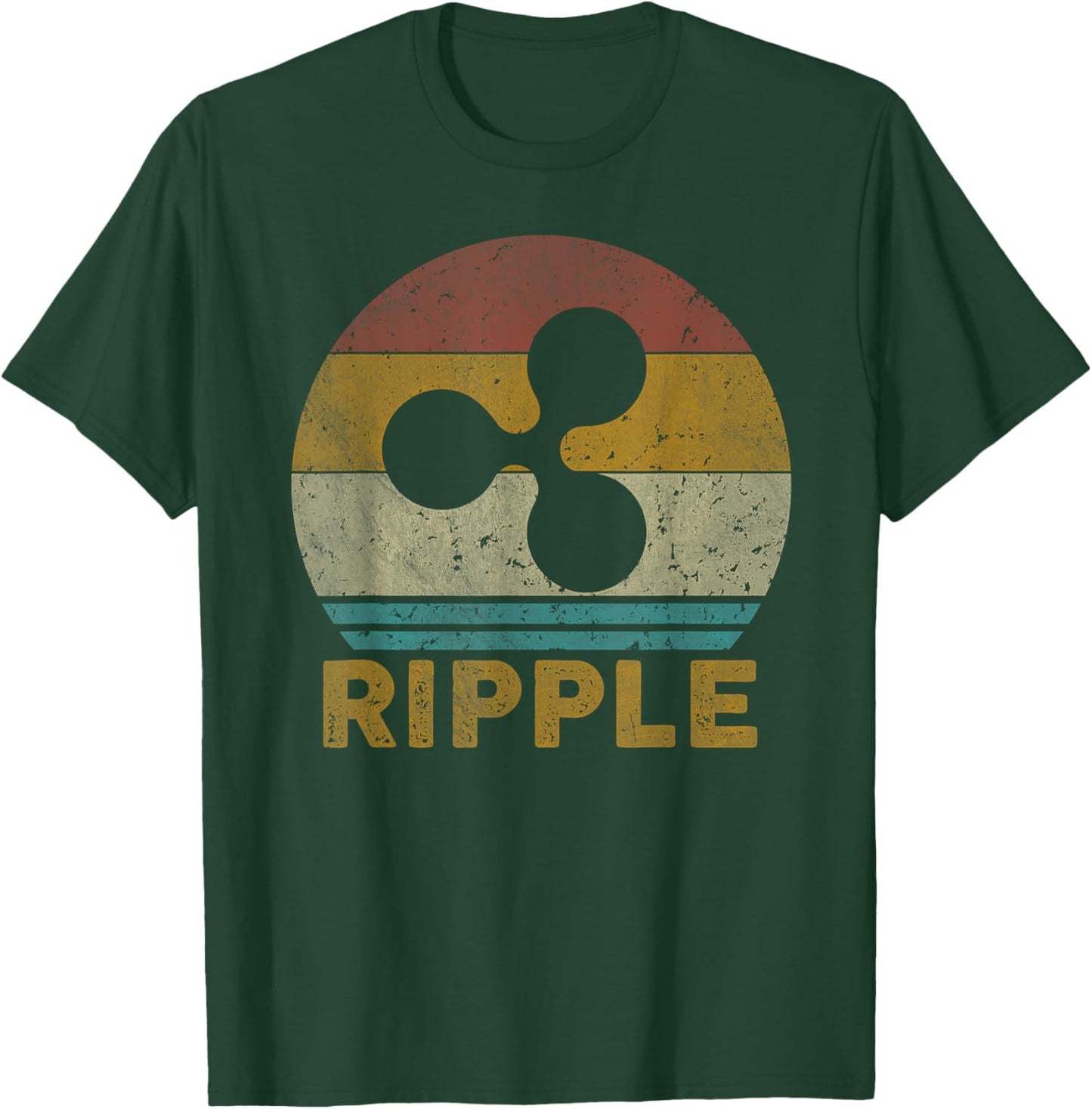 Vintage Ripple (XRP) Crypto Ripple T-Shirt - T-Shirt | Forest