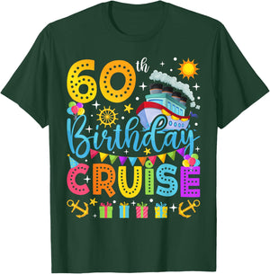 60th Birthday Cruise Cruising Lover 60 Years Old Bday Party T-Shirt - T-Shirt | Forest