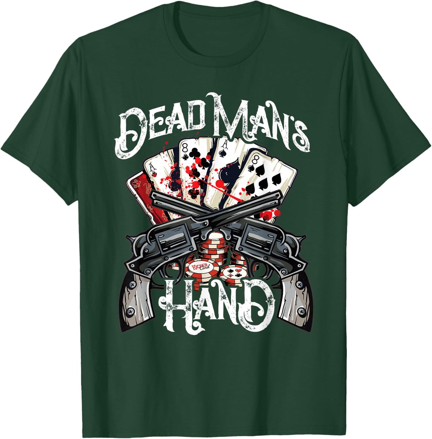 Dead Man's Hand, Aces & Eights Poker Player T-Shirt - T-Shirt | Forest