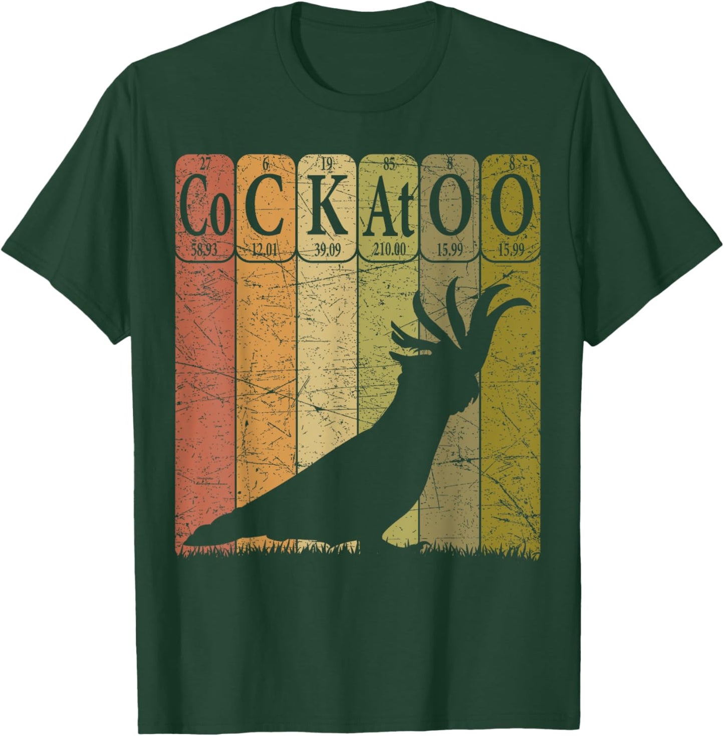Cockatoo Periodic Table Elements Cockatoo Parrot Ornithology T-Shirt - T-Shirt | Forest