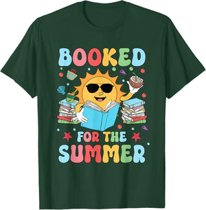 Booked For The Summer Reading Librarian Last Day Of School T-Shirt - T-Shirt | Forest