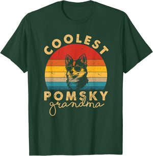 Pomsky Coolest Grandma Gifts Funny Pomsky Dog Mom T-Shirt - T-Shirt | Forest