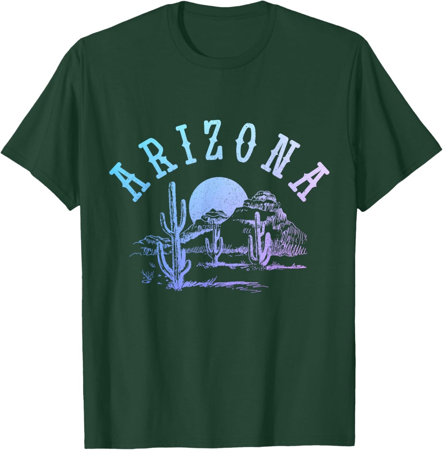 Arizona AZ Pride Cactus Vintage T-Shirt - T-Shirt | Forest