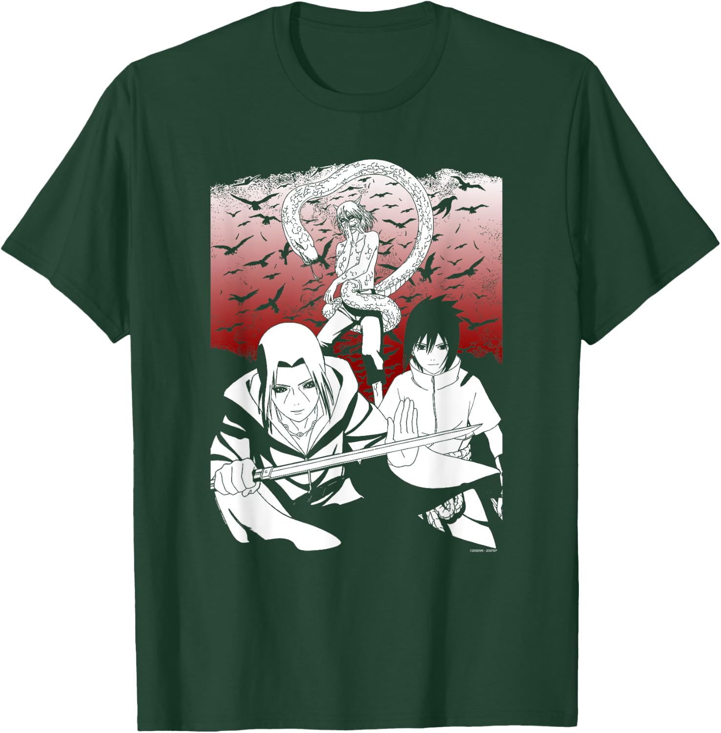 Naruto Shippuden Sasuke Orochimaru Anime T-Shirt - T-Shirt | Forest
