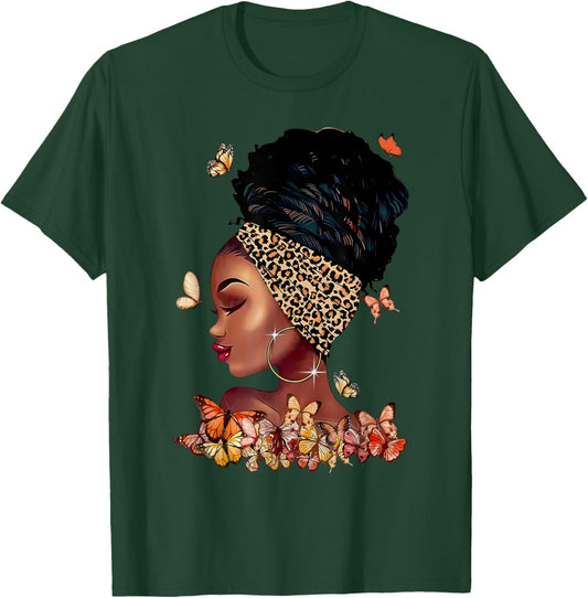 Black Girl Magic Afro Melanin Queen African American Women T-Shirt - T-Shirt | Forest