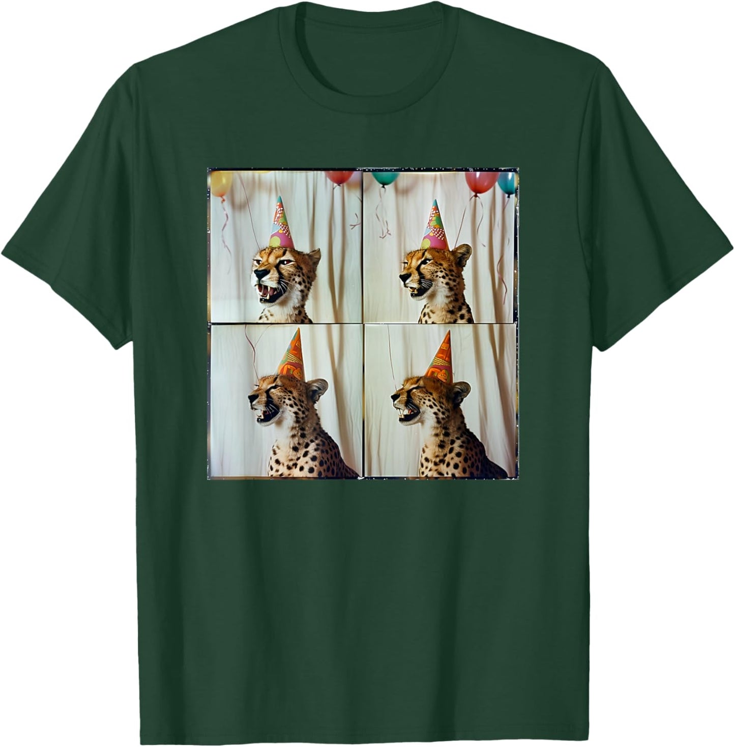 African Cheetah Lover Colorful Safari Animal Birthday T-Shirt - T-Shirt | Forest