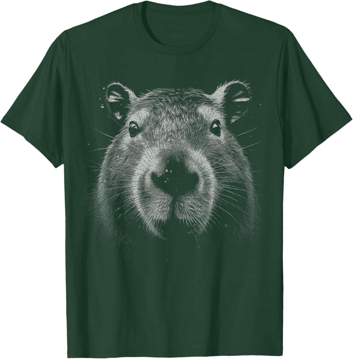 Realistic Capybara Face Giant Rodent Capybara Fan T-Shirt - T-Shirt | Forest