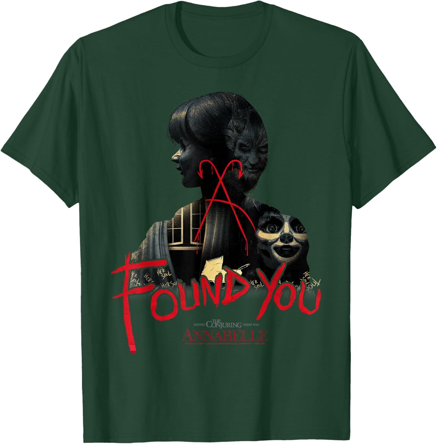 Annabelle -Adults Classic Fit Short Sleeve - Black - Small T-Shirt - T-Shirt | Forest