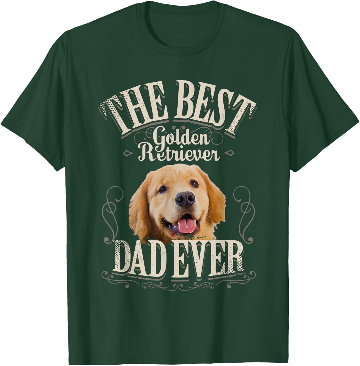 Best Golden Retriever Dad Ever Funny Dog Lover Gifts T-Shirt - T-Shirt | Forest