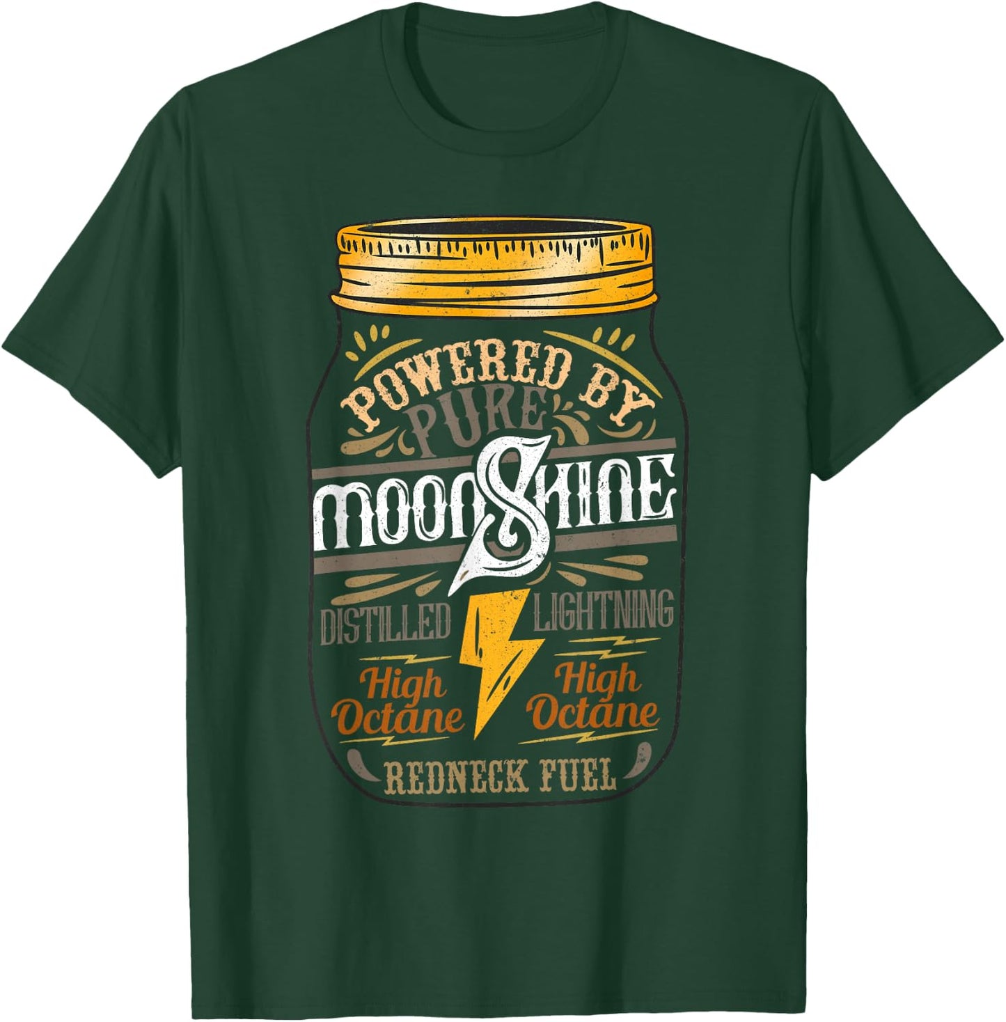 Funny Moonshiner Redneck I Pure Power T-Shirt - T-Shirt | Forest