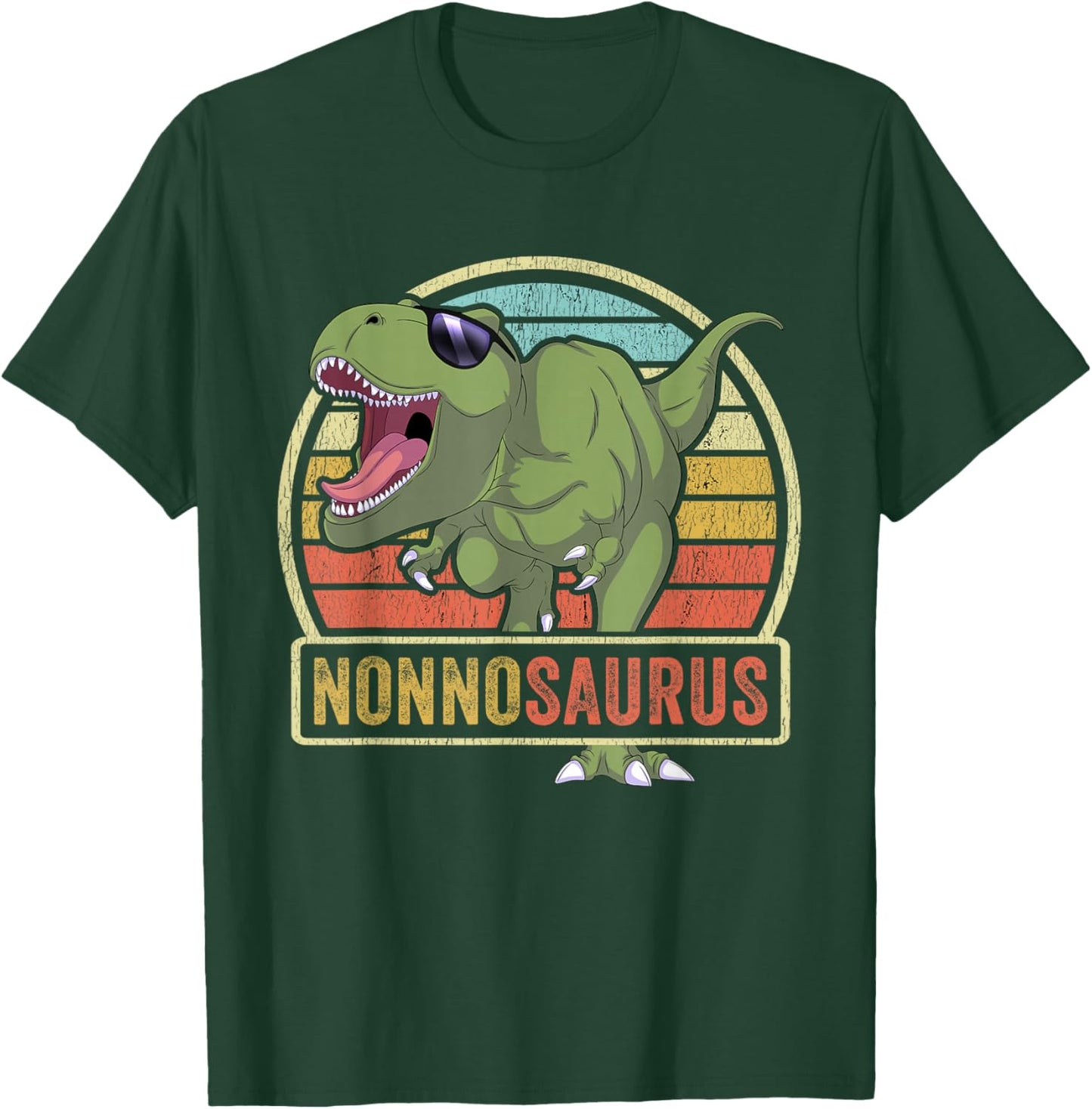 Nonnosaurus Dinosaur Nonno Saurus Family Matching T-Shirt - T-Shirt | Forest
