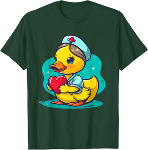 Nurse Appreciation Medical Rubber Duck Rubber Duck Nurse T-Shirt - T-Shirt | Forest