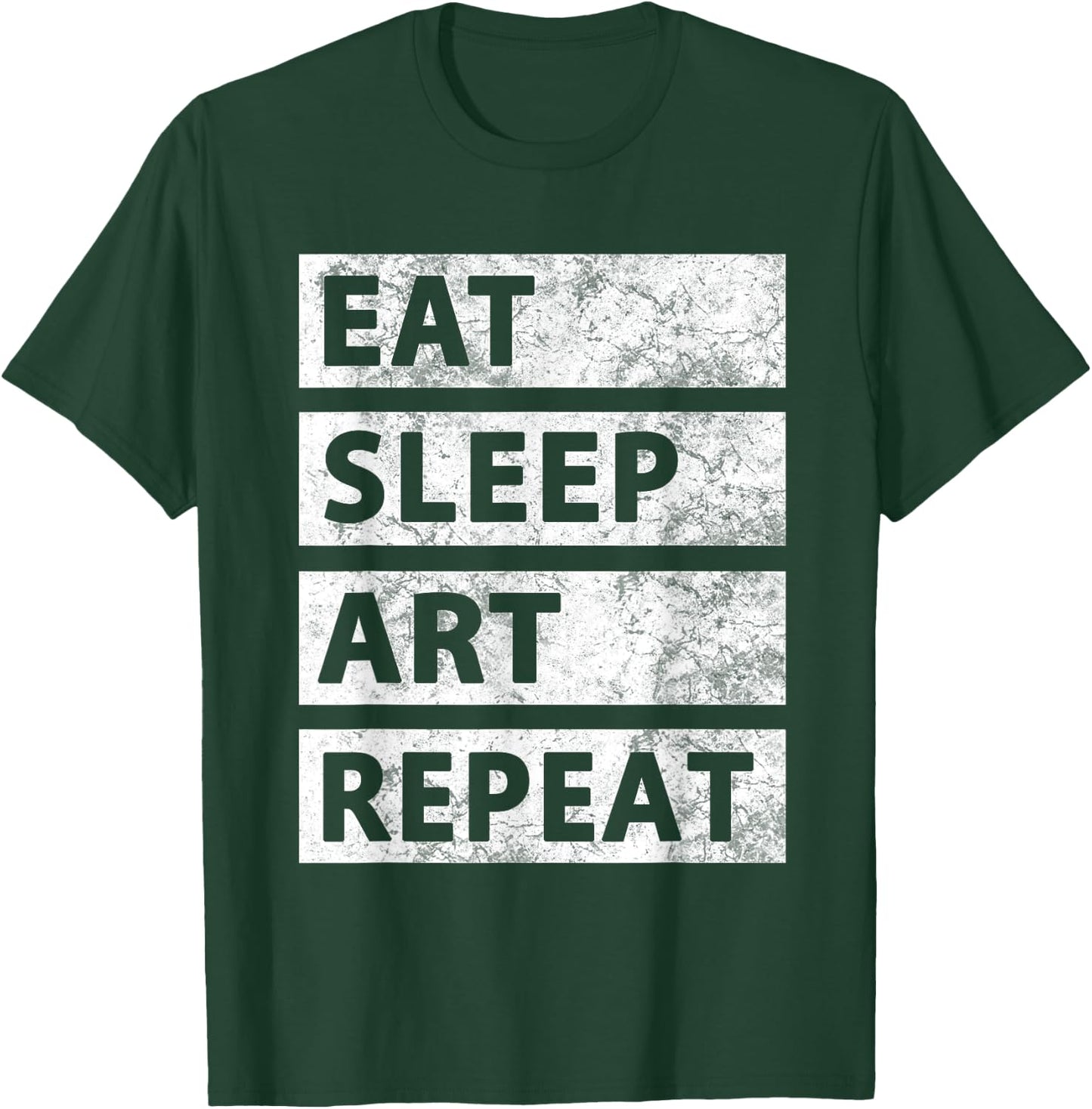 Art Painting Artist Gift Eat Sleep Art T-Shirt - T-Shirt | Forest