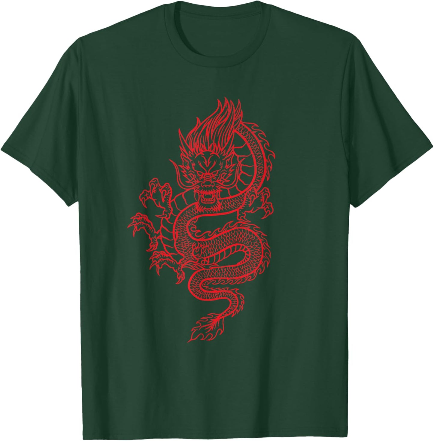 Red Colored Dragon T-Shirt - T-Shirt | Forest
