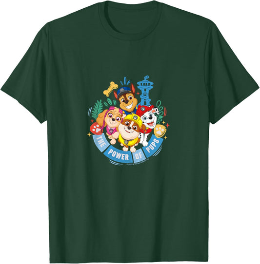 PAW Patrol The Power Of Pups Colorful Big Group Shot T-Shirt - T-Shirt | Forest