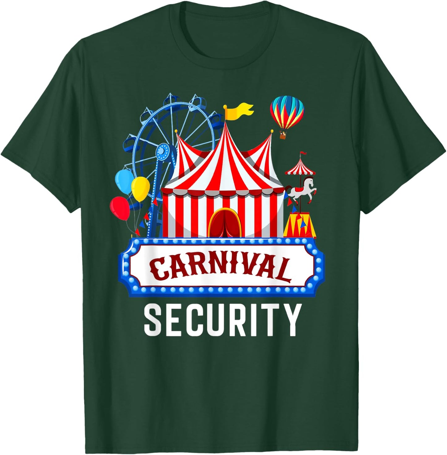 Carnival Security Circus Costume Carny Event Staff Men Women T-Shirt - T-Shirt | Forest