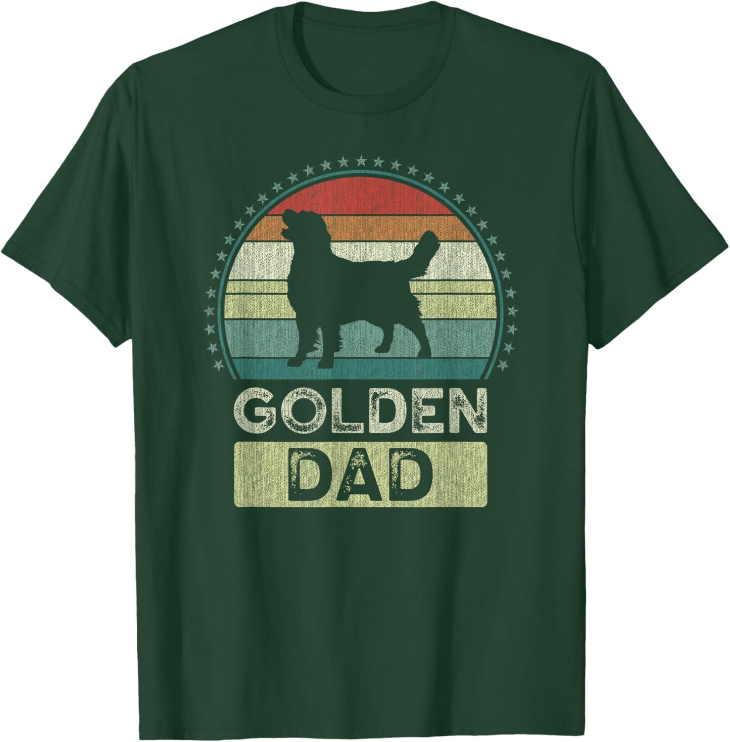 Golden Dad, Father's Day, Golden Retriever Daddy T-Shirt - T-Shirt | Forest