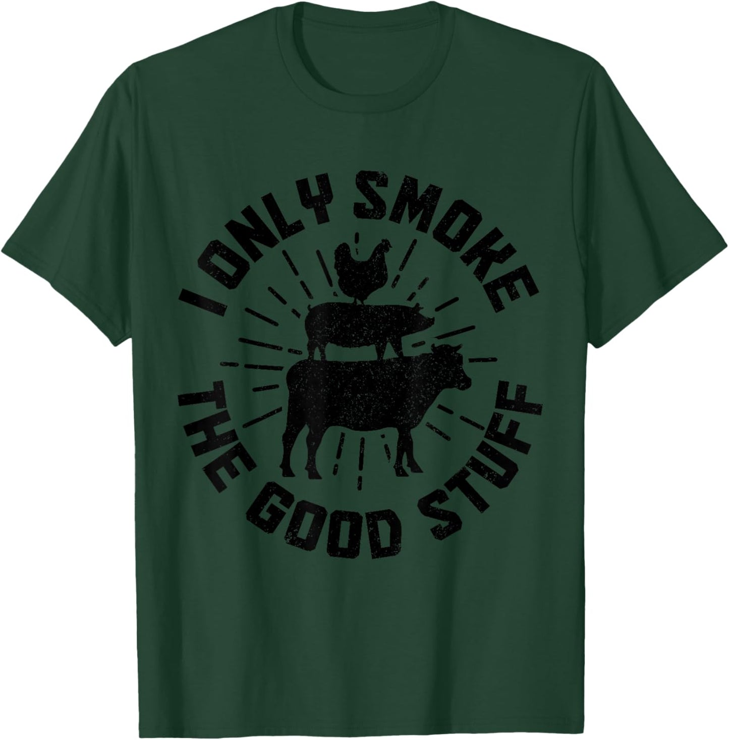BBQ Meat Smoking Smoker Grill Grilling Chef Funny T-Shirt - T-Shirt | Forest