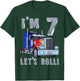 I'm 7 yrs old Let's Roll Kids Big Rig Truck 7th Birthday Boy T-Shirt - T-Shirt | Forest