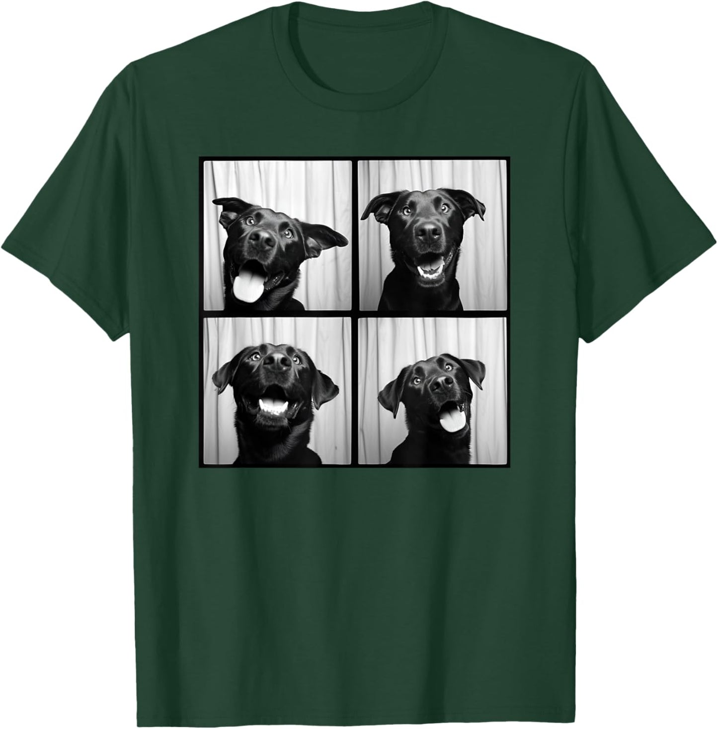 Black Labrador Pet Portrait Photobooth Labrador Dog Lover T-Shirt - T-Shirt | Forest