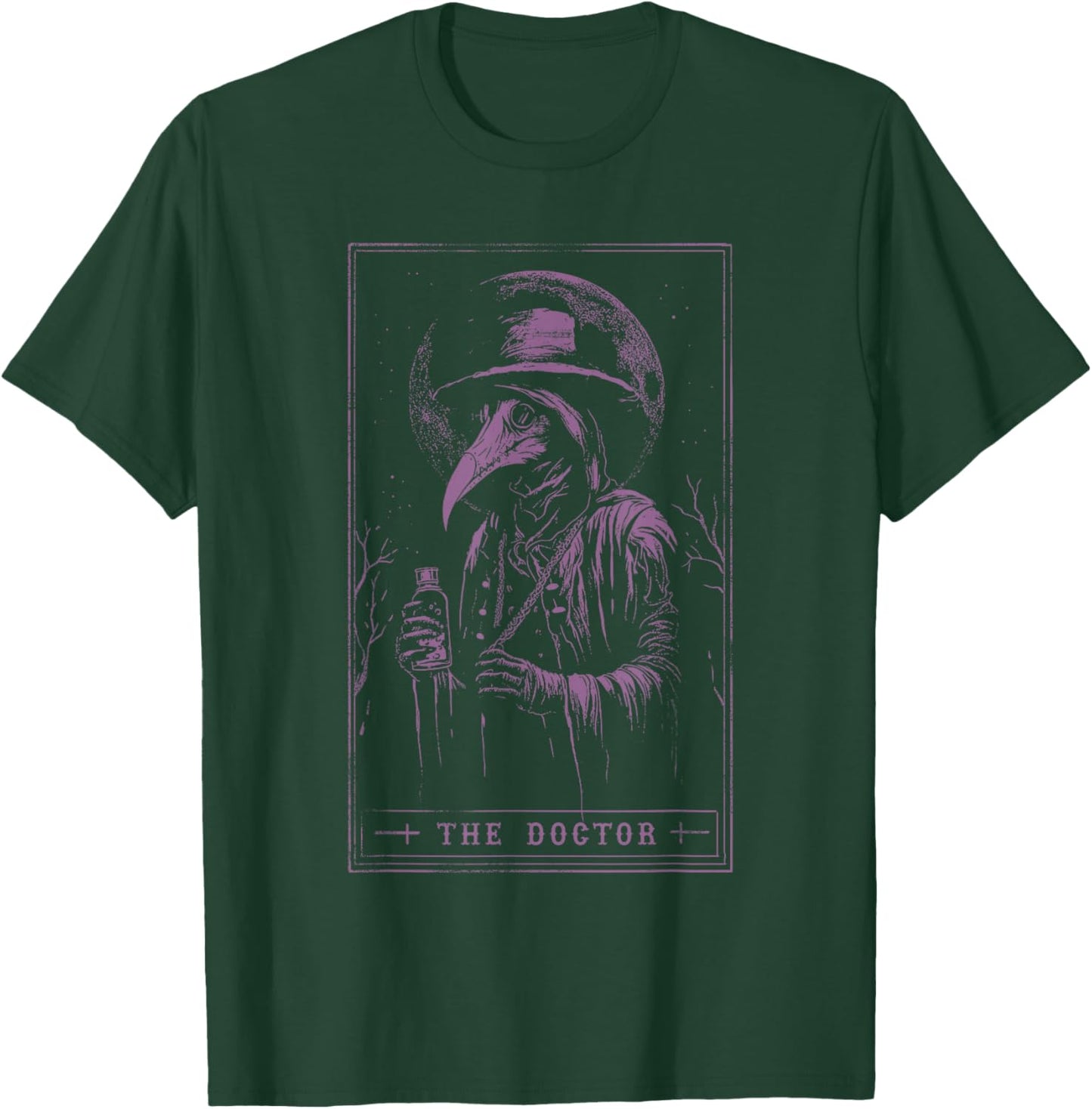 Plague Doctor Tarot Card Shirt Horror Death Occult Satanic T-Shirt - T-Shirt | Forest