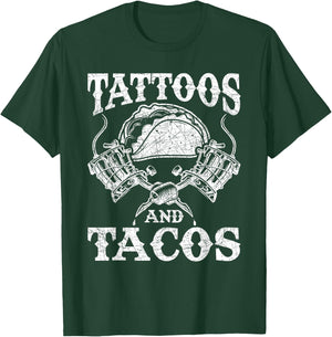 Mexican Food Tacos Mexico Tattoo Artist Tattoo T-Shirt - T-Shirt | Forest
