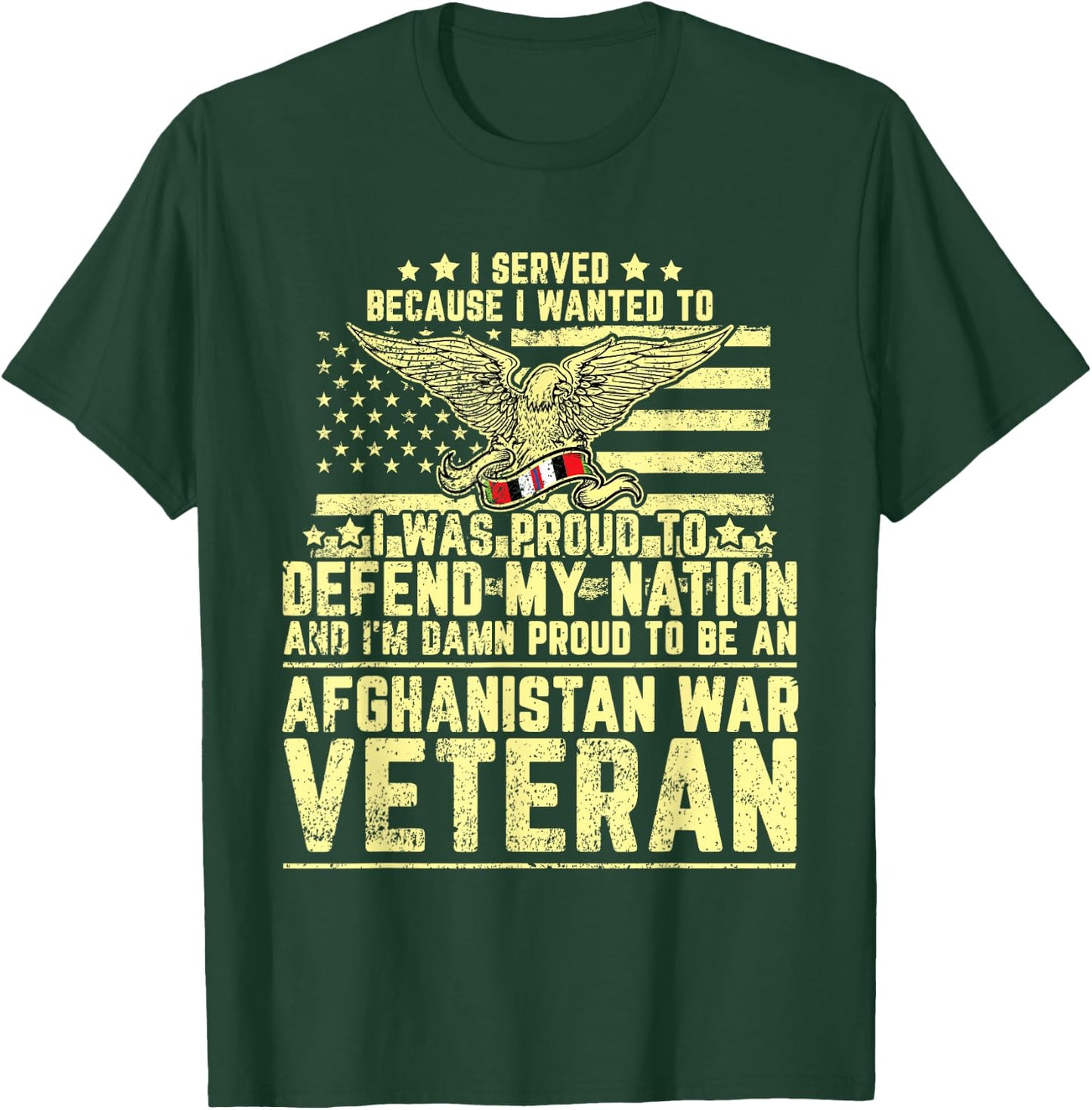 Proud Veteran OEF Afghanistan Operation Enduring Freedom T-Shirt - T-Shirt | Forest
