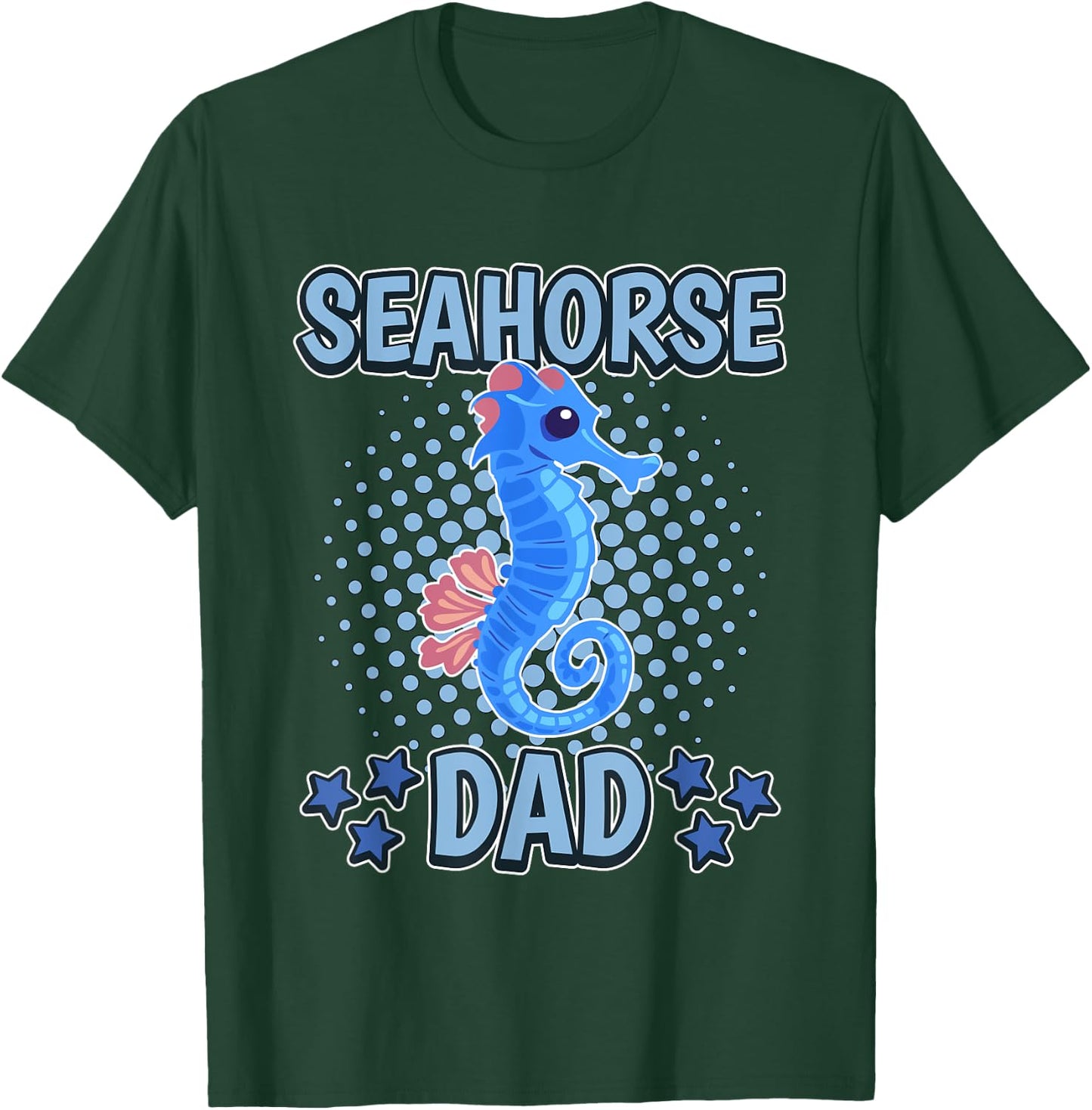 Seahorse Dad Daddy Father's Day Seahorse T-Shirt - T-Shirt | Forest