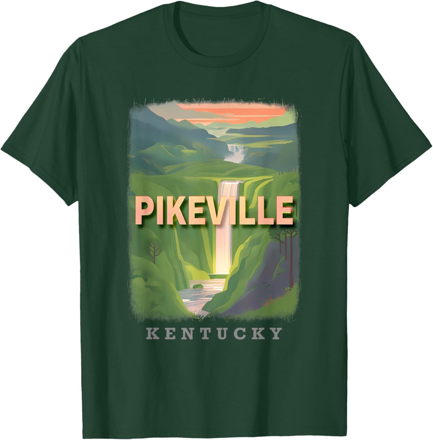 Pikeville Kentucky KY Natural Beauty SD006 T-Shirt - T-Shirt | Forest
