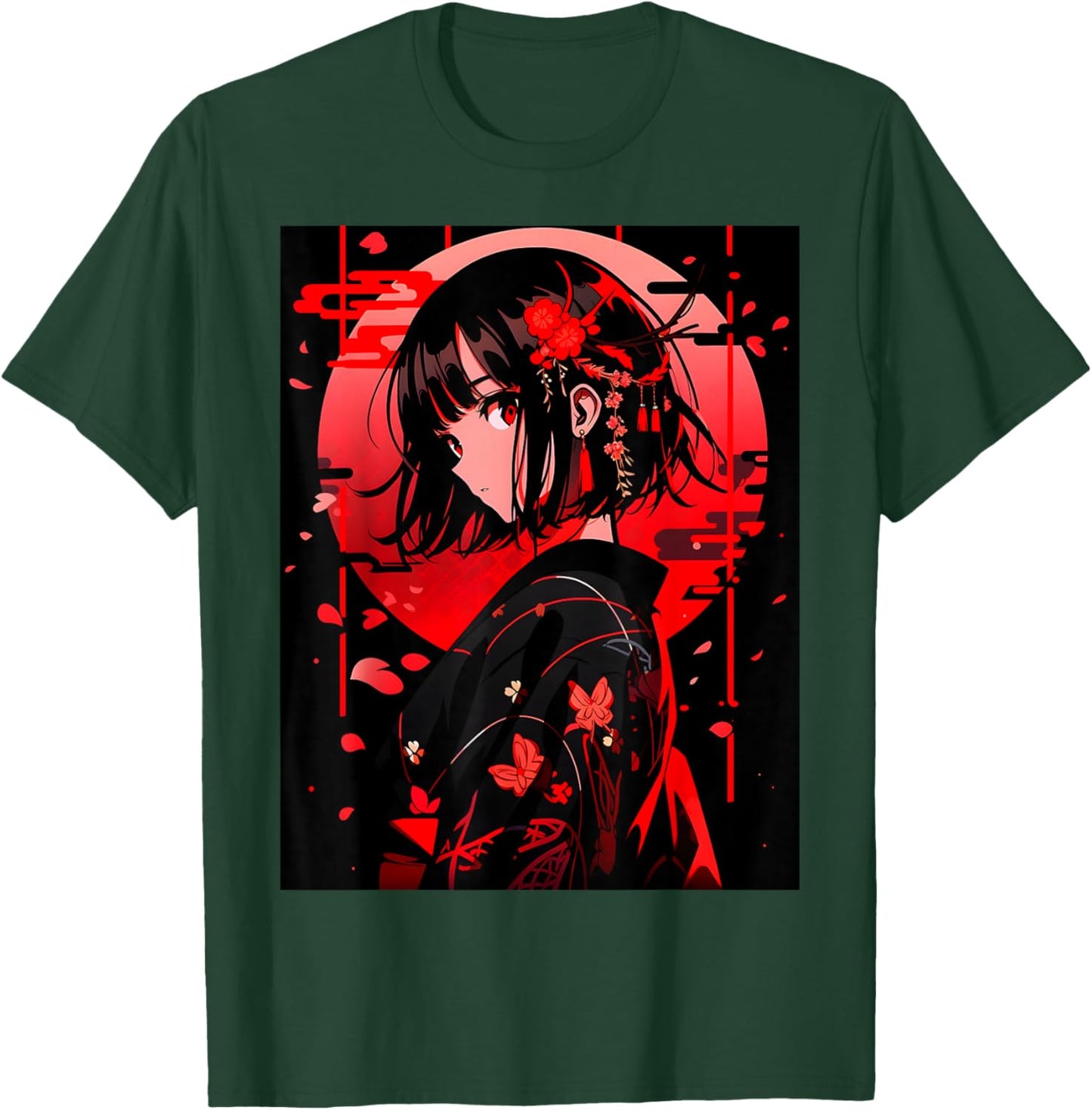 Techwear Harajuku Aesthetic Cyberpunk Anime Manga T-Shirt - T-Shirt | Forest