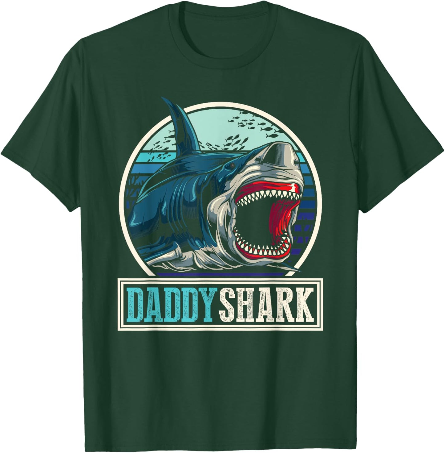 Dad Animal Sea Monster Fathers Day Gift Predator Daddy Shark T-Shirt - T-Shirt | Forest