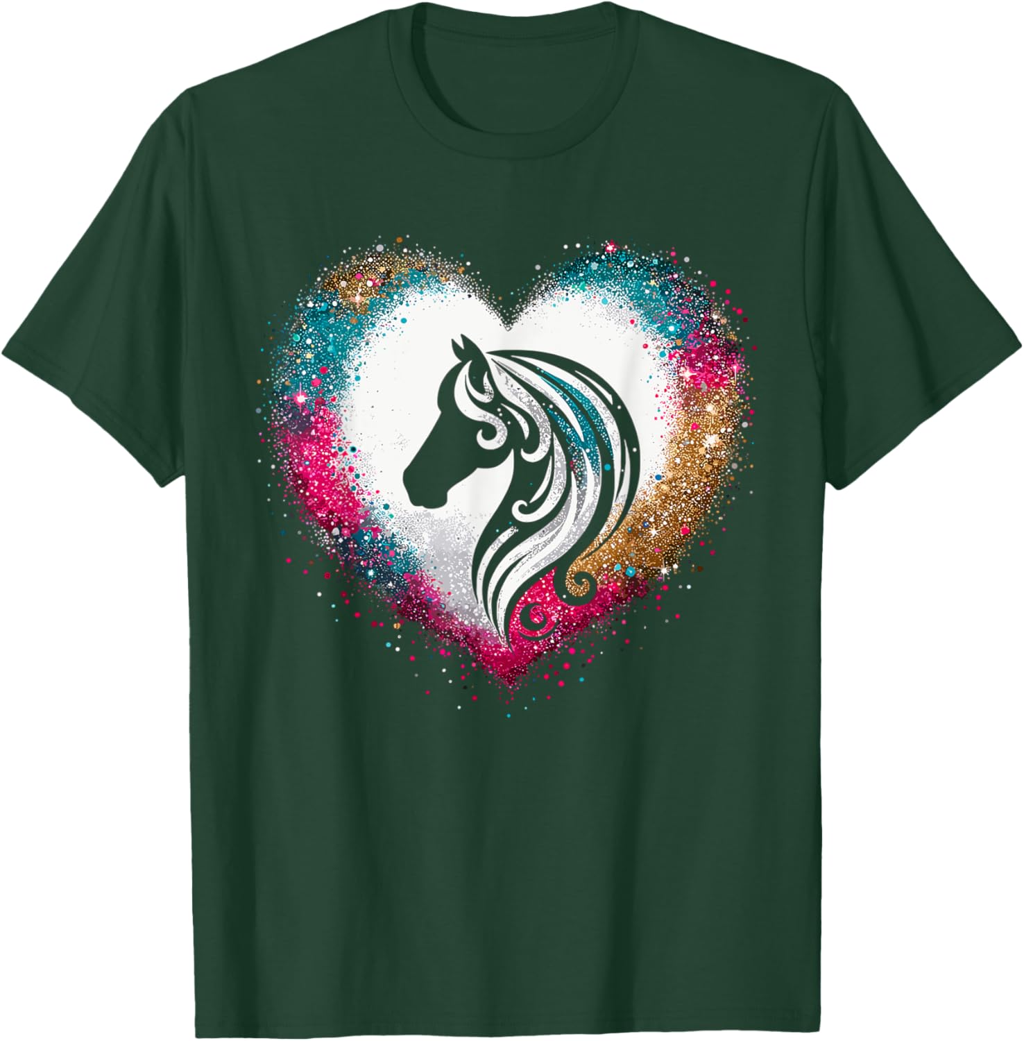Horse lover Equestrian For Cowgirl T-Shirt - T-Shirt | Forest