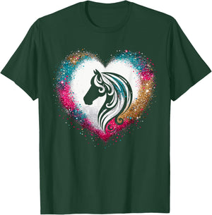 Horse lover Equestrian For Cowgirl T-Shirt - T-Shirt | Forest