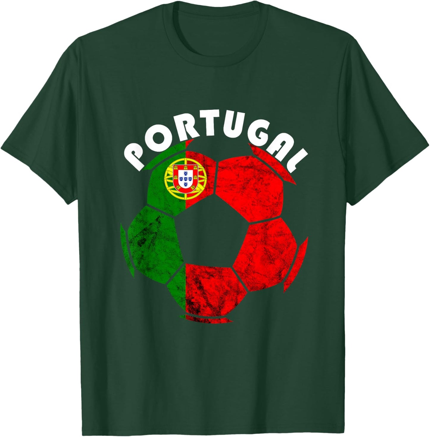 Portuguese Flag Portugal Soccer Futebol Portuguese Roots T-Shirt - T-Shirt | Forest