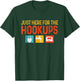 Just Here For The Hookups Motorhome Camping RV T-Shirt - T-Shirt | Forest