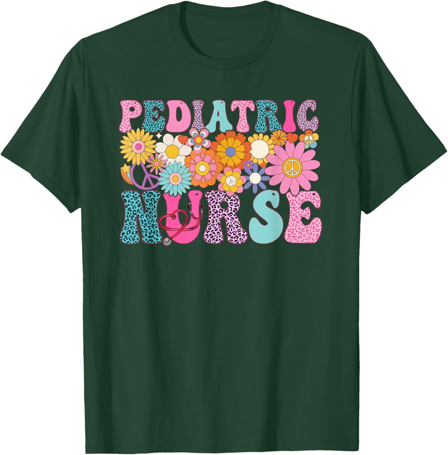 Pediatric Nurse Week Groovy Appreciation Day T-Shirt - T-Shirt | Forest