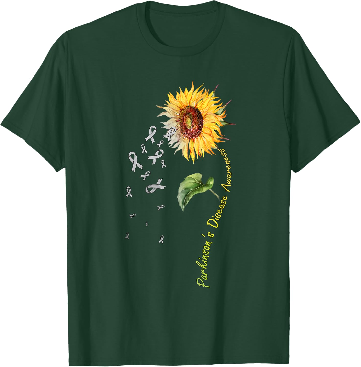 Parkinson's Disease Awareness Sunflower T-Shirt - T-Shirt | Forest