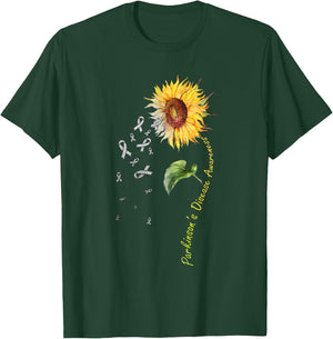 Parkinson's Disease Awareness Sunflower T-Shirt - T-Shirt | Forest