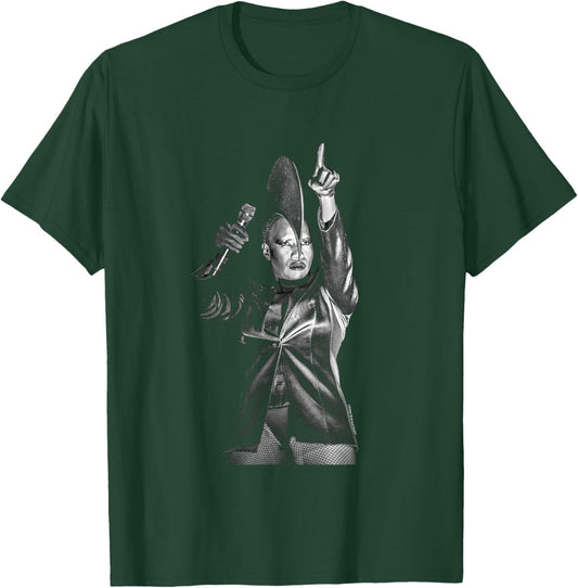 Grace Jones On Stage Black And White By Everard Smith T-Shirt - T-Shirt | Forest