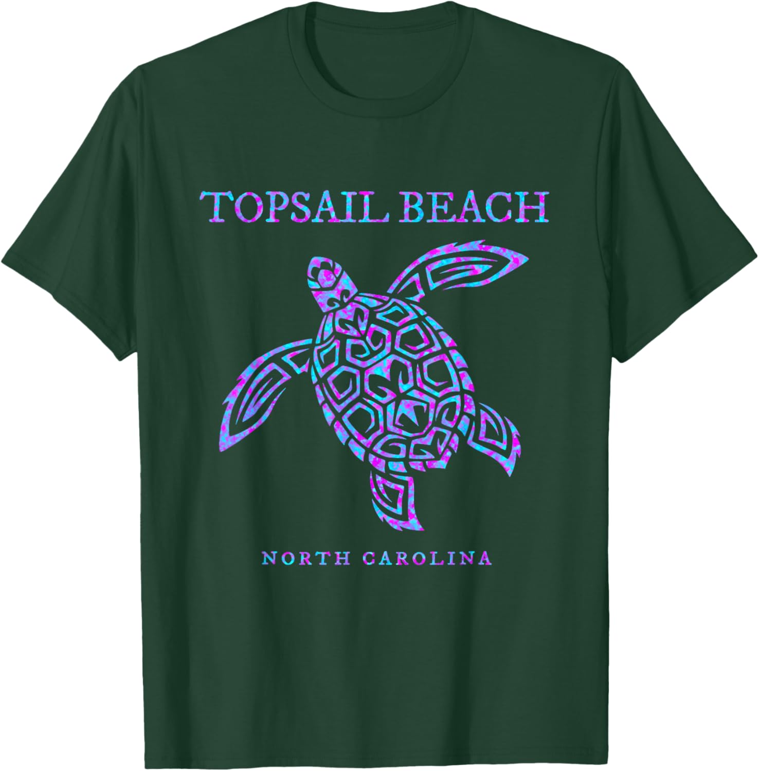 Topsail Beach North Carolina NC Sea Turtle Beach Vacation T-Shirt - T-Shirt | Forest