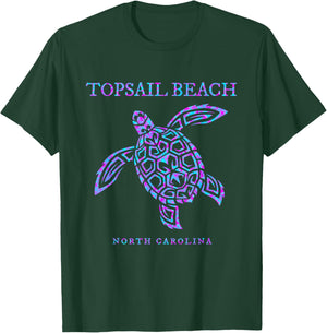 Topsail Beach North Carolina NC Sea Turtle Beach Vacation T-Shirt - T-Shirt | Forest